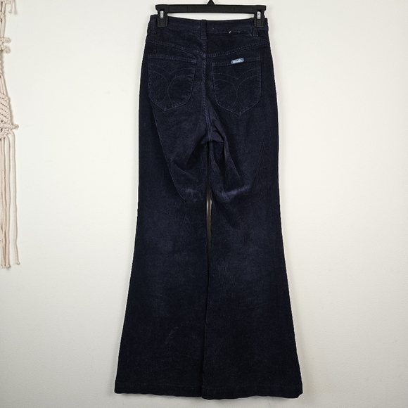 ROLLA'S High Rise EastCoast Flare Corduroy Pants Size 25 Navy - Picture 4 of 6